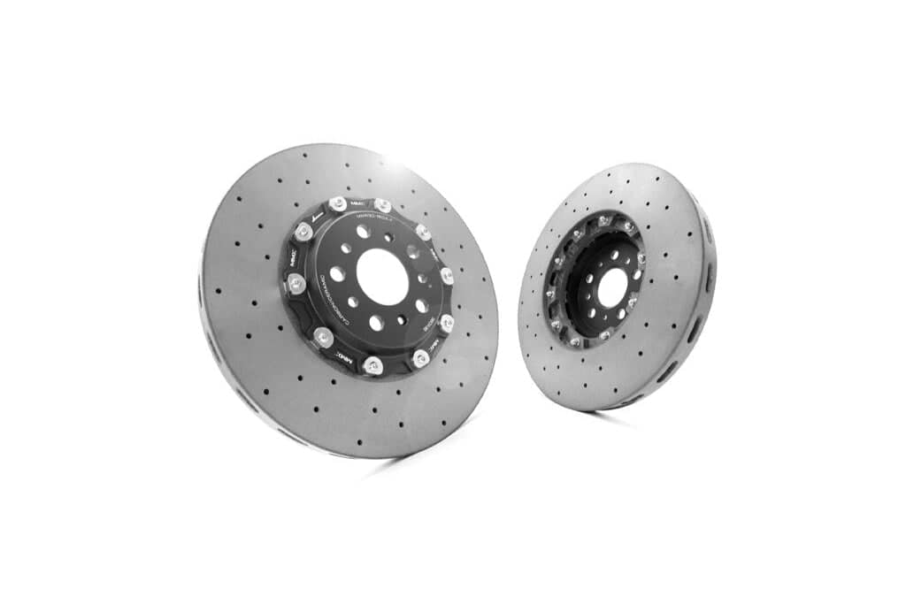 Kies-Motorsports iND Distribution MMX Performance G8X M2 / M3 / M4 2-Piece Floating Carbon Ceramic Rotor Conversion - Rear 370x24mm Main image