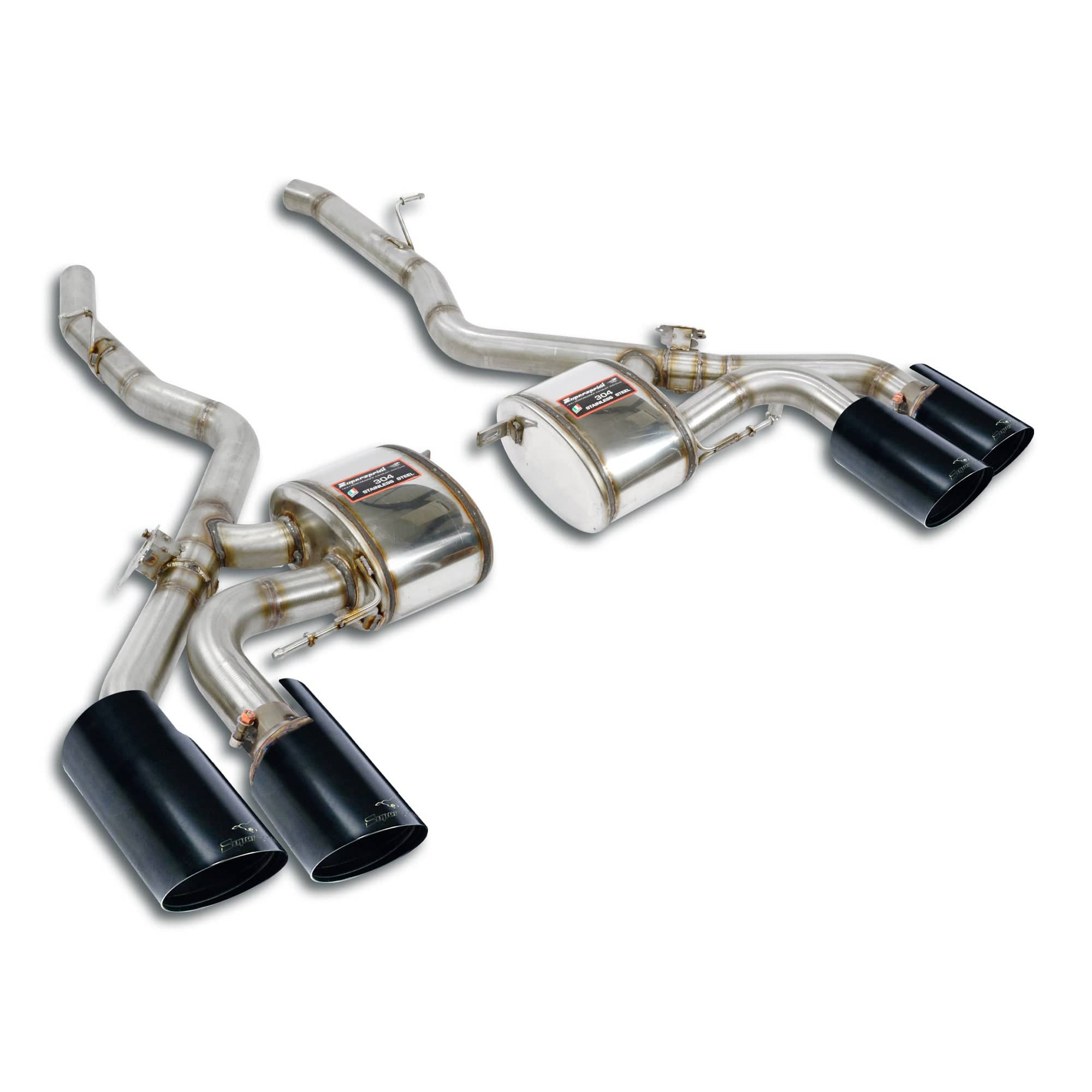 Kies-Motorsports IND Distribution Supersprint BMW G87 M2 Rear Exhaust Right Oo100 - Left Oo100 "Gun Metal Grey", With Valves