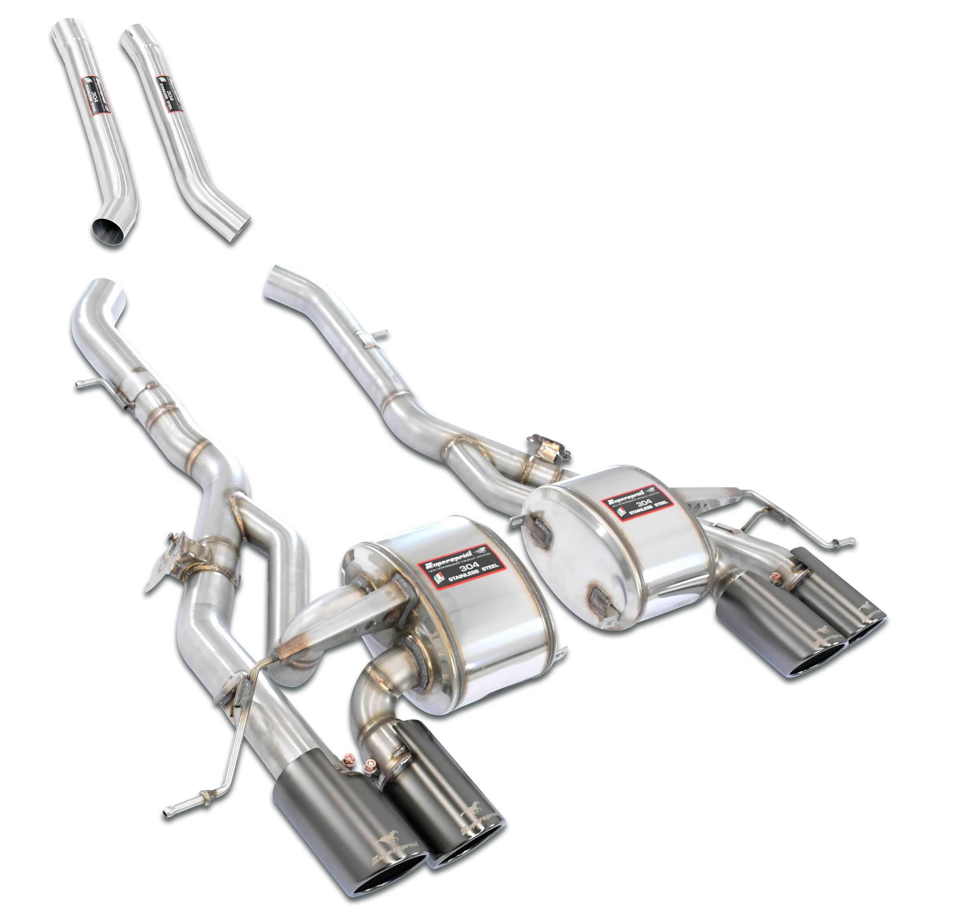 Kies-Motorsports IND Distribution Supersprint BMW G87 M2 Rear Muffler Touring Package Deleting - mid resonator