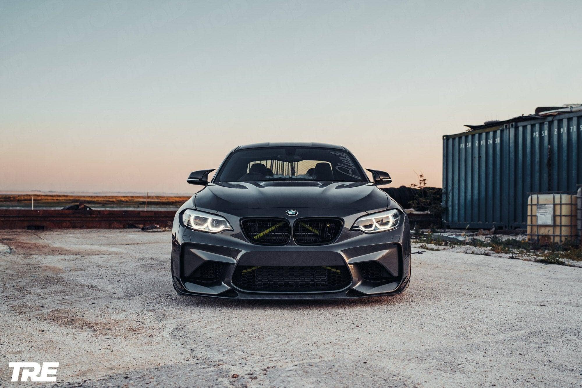 Kies-Motorsports IND Distribution TREVORA BMW F87 M2 OG Pre-Preg Carbon Front Splitter