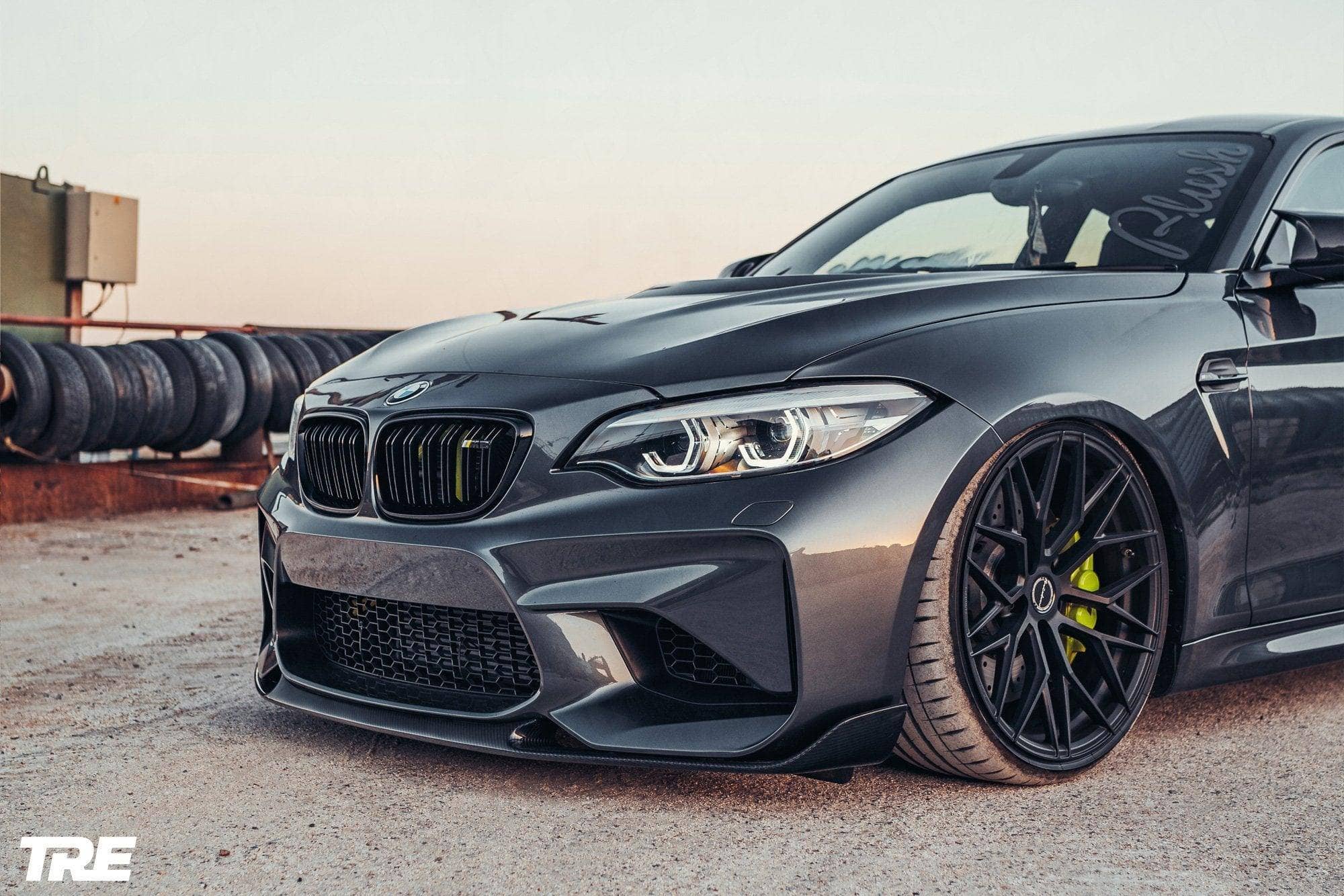 Kies-Motorsports IND Distribution TREVORA BMW F87 M2 OG Pre-Preg Carbon Front Splitter