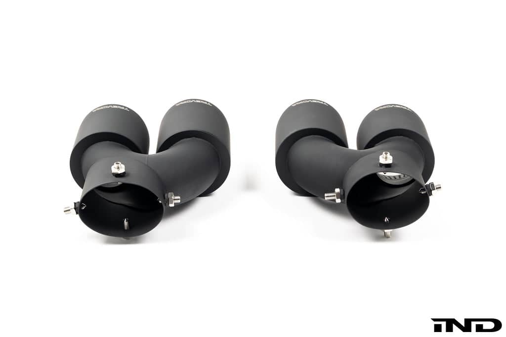 Kies-Motorsports IND Distribution TREVORA G42 / G2X 3 / 4 Series Cerakote Black Exhaust Tip Set