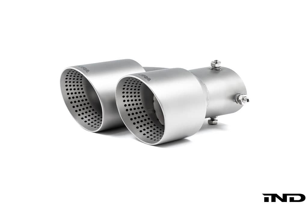 Kies-Motorsports IND Distribution TREVORA G42 / G2X 3 / 4 Series Cerakote Black Exhaust Tip Set Brushed Silver