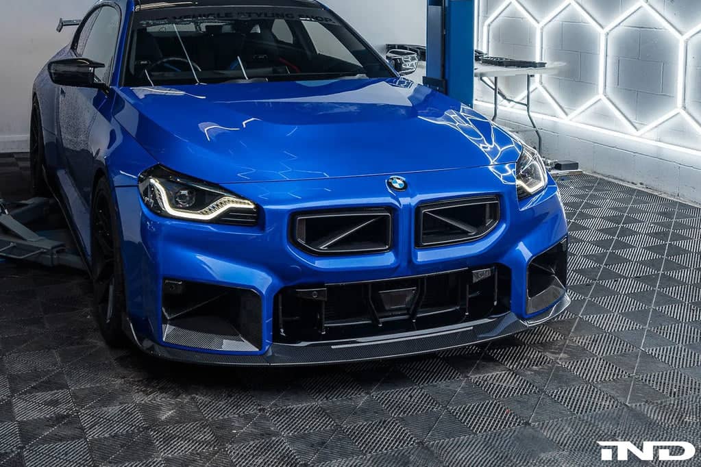 Kies-Motorsports IND Distribution TREVORA G87 M2 Carbon Front Splitter with Winglets