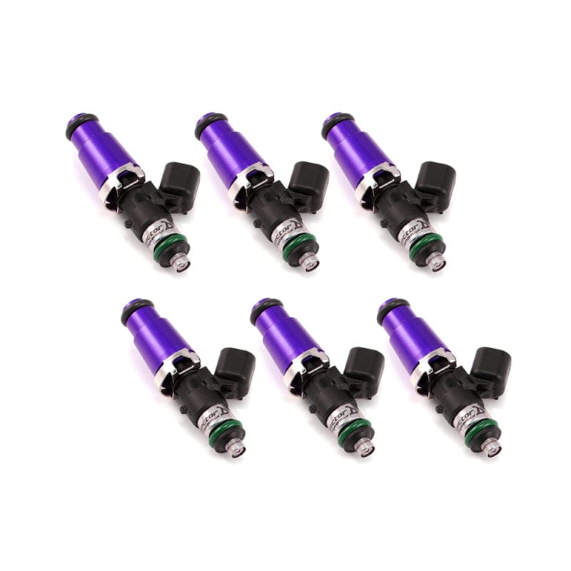 Kies-Motorsports Injector Dynamics Injector Dynamics 1340cc Injectors - 60mm Length - 14mm Purple Top - 14mm Lower O-Ring (Set of 6)