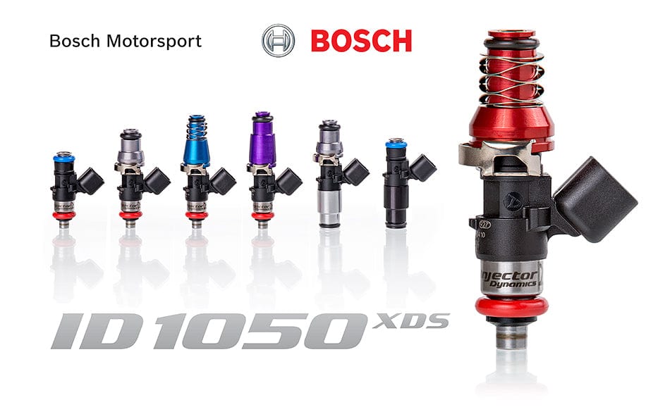 Kies-Motorsports Injector Dynamics Injector Dynamics ID1050X BMW M54 Injectors 14mm Top (Purple) & Bottom (Black) Adapters (Set of 6)
