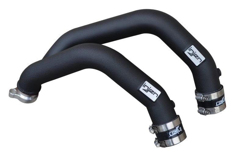 Kies-Motorsports Injen Injen 15-16 BMW M3(F80)/M4 (F82/83) 3.0L L6 Twin Turbo 2PC Aluminum Int. Charge Pipe - Wrinkle Black Main image