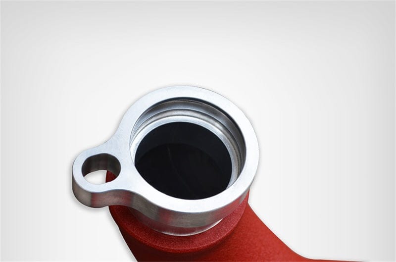Injen 15-16 BMW M3(F80)/M4 (F82/83) 3.0L L6 Twin Turbo 2PC Aluminum Int. Charge Pipe - Wrinkle Red Secondary image