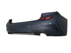 Kies Motorsports — close-up detail of 2019-2022 BMW PRE-LCI G20 3 Series M-Sport Style Rear bumper with 4 PDC