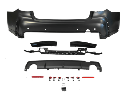 Kies Motorsports — installed on-vehicle shot of 2019-2022 BMW PRE-LCI G20 3 Series, M3 Style Rear Bumper