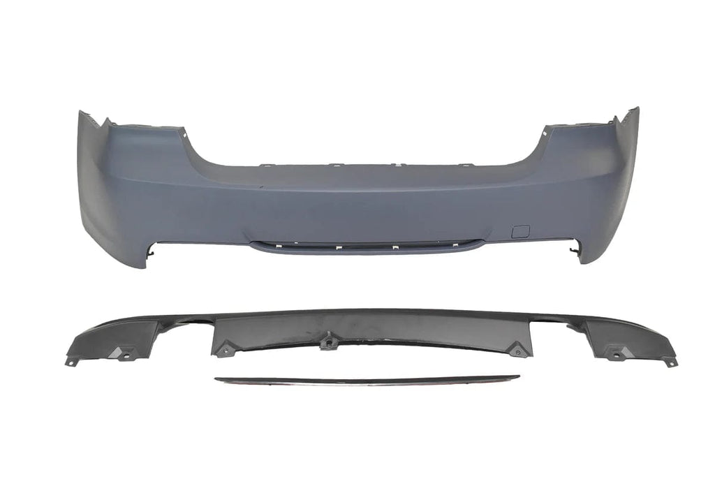 Kies Motorsports — BMW E90 front bumper, close-up detail of finish and mounting points, E90