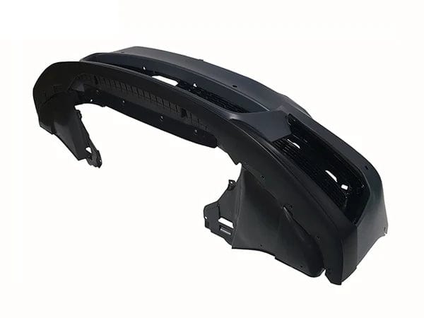 Kies Motorsports — BMW G30 front bumper, installed on vehicle, rear three-quarter view, G30