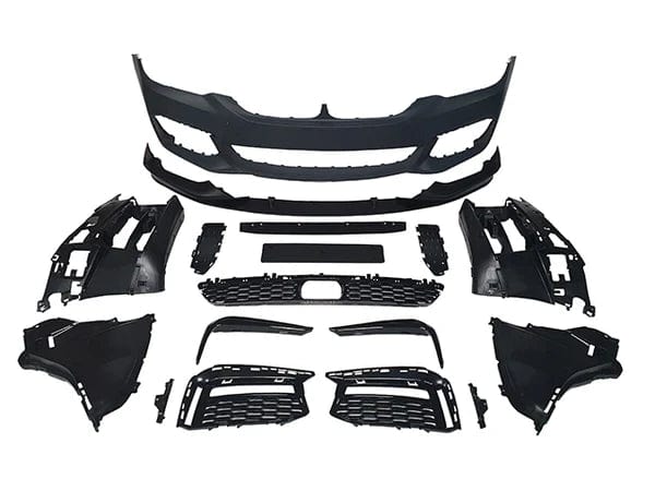 Kies Motorsports — BMW G30 front bumper, full product view on white background, G30 fitment Main image