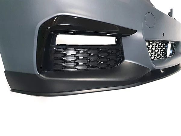 Kies Motorsports — BMW G30 front bumper, front angle showing aggressive styling, G30