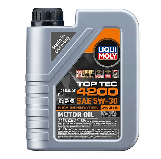 Kies-Motorsports Kies Bundles Liqui Moly Motor Oils - 5 Liter Bottles SAE 5W-30 Top Tec 4200