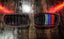 Kies Motorsports — front angle view of 2008-2012 BMW 3 Series (E90) LCI Carbon Fiber Double Slatted Kidney Grilles
