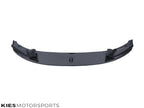 Kies Motorsports — Kies Carbon F10 front lip test-fitted on white BMW 5-Series during pre-paint mockup