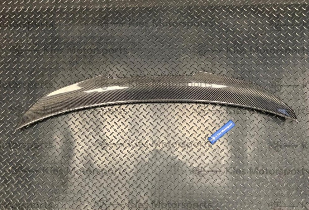 Kies-Motorsports Kies Carbon 2012-2018 BMW 3 Series (F30) / 2014+ BMW M3 (F80) PSM Aggressive High Kick Carbon Fiber Trunk Spoiler Main image
