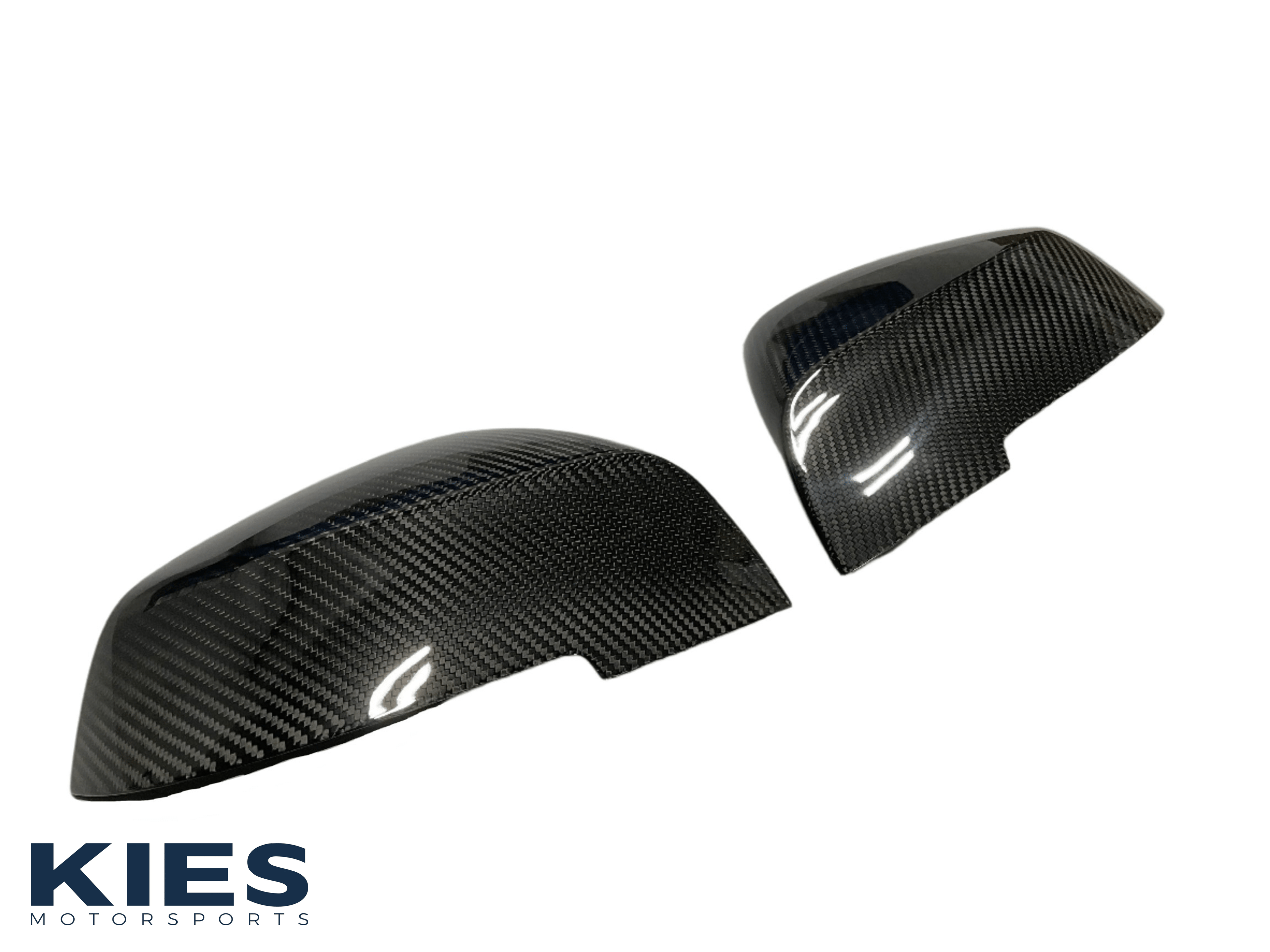 Kies Motorsports — Kies Carbon mirror covers installed on white BMW F30 3-Series side mirror