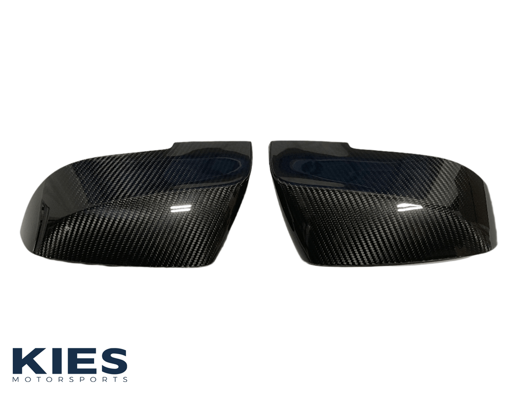 Kies Motorsports — Kies Carbon F30 mirror covers in packaging with foam-lined box