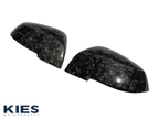 Kies Motorsports — Kies Carbon forged composite mirror cover close-up showing unique marble-like carbon pattern