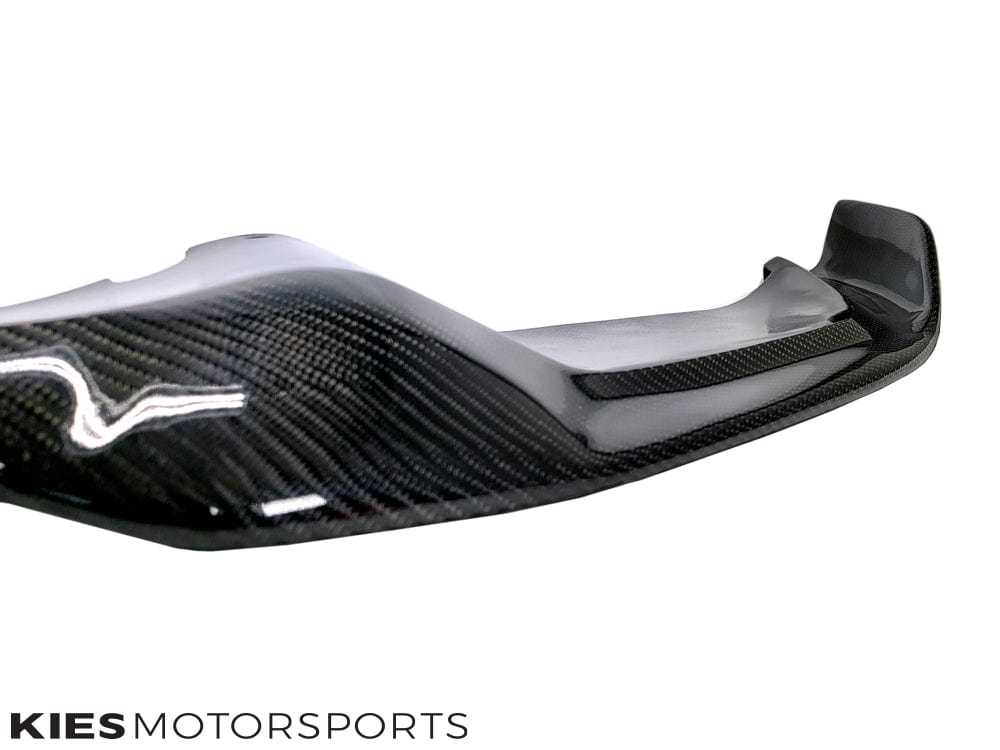 Kies Motorsports — installed on-vehicle shot of 2012-2018 BMW 3 Series (F30 / F31) "M2 Bumper CS Style" Carbon Fiber Front Lip