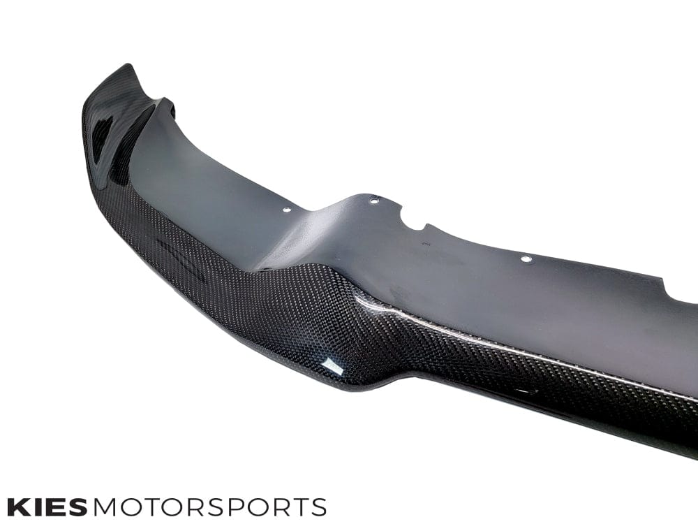 Kies Motorsports — close-up detail of 2012-2018 BMW 3 Series (F30 / F31) "M2 Bumper CS Style" Carbon Fiber Front Lip