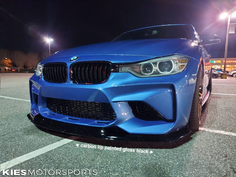 Kies Motorsports — packaging/product overview of 2012-2018 BMW 3 Series (F30 / F31) "M2 Conversion" Bumper Carbon Fiber Front Lip