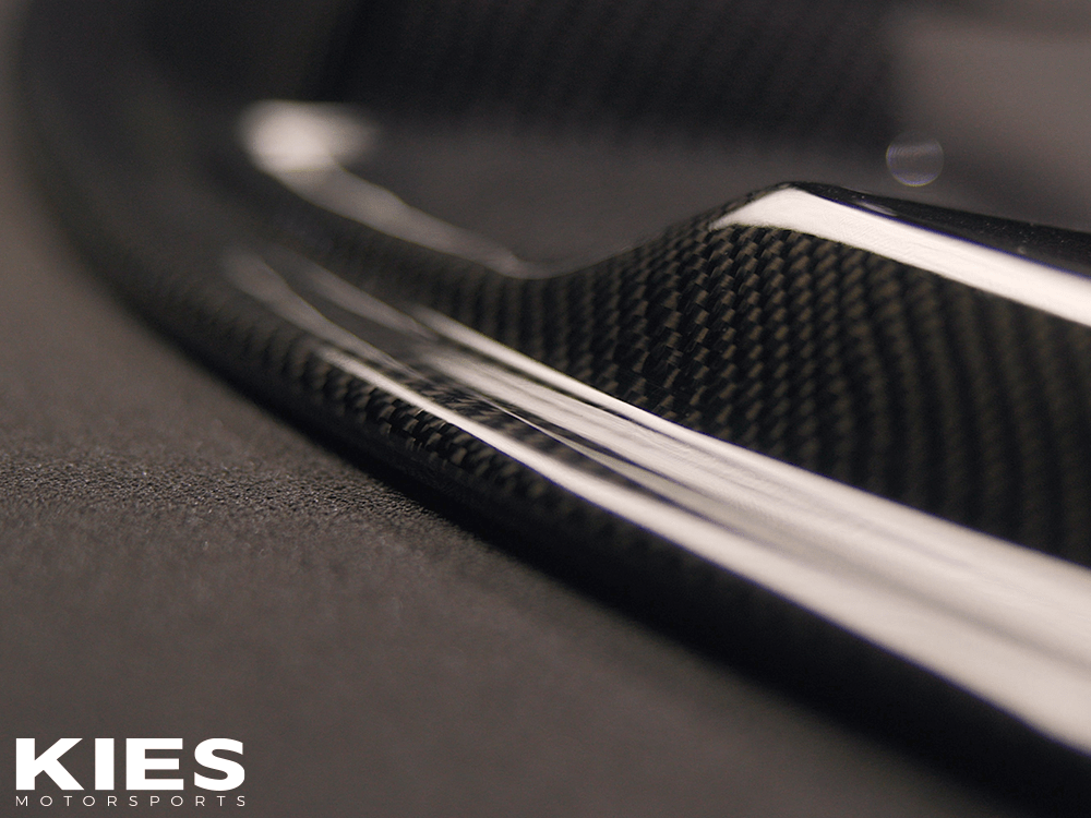 Kies Motorsports — rear angle view of 2012-2018 BMW 3 Series (F30 / F31) "M2 Conversion" Bumper Carbon Fiber Front Lip