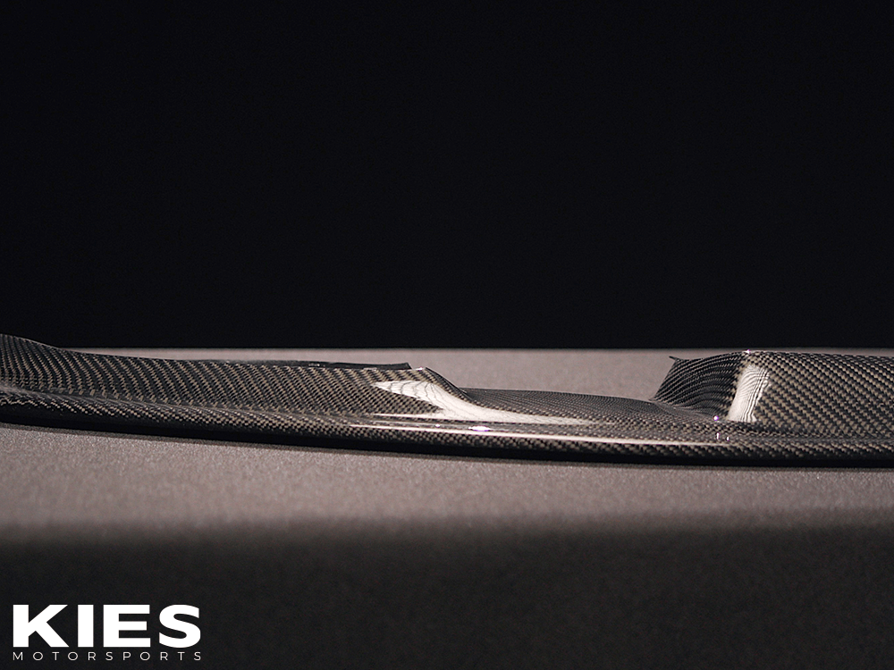 Kies Motorsports — installed on-vehicle shot of 2012-2018 BMW 3 Series (F30 / F31) "M2 Conversion" Bumper Carbon Fiber Front Lip