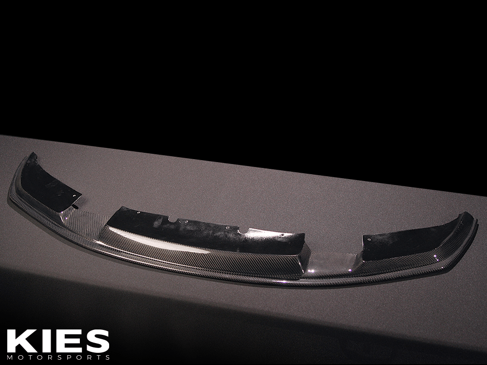 Kies Motorsports — front angle view of 2012-2018 BMW 3 Series (F30 / F31) "M2 Conversion" Bumper Carbon Fiber Front Lip Main image