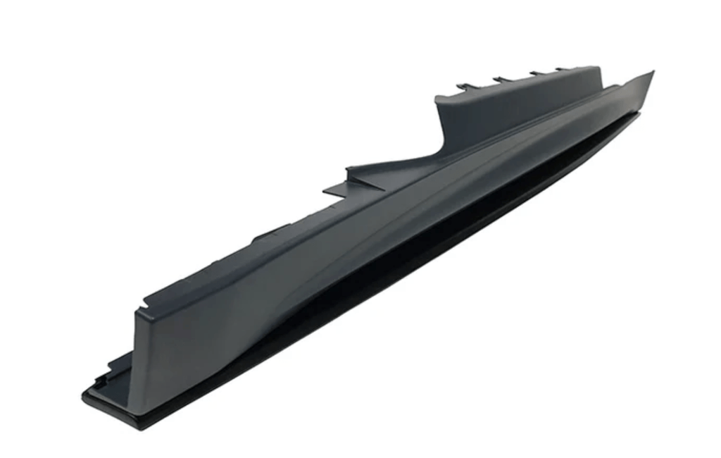 Kies Motorsports — Kies Carbon F32 side skirt extension close-up showing dry carbon weave