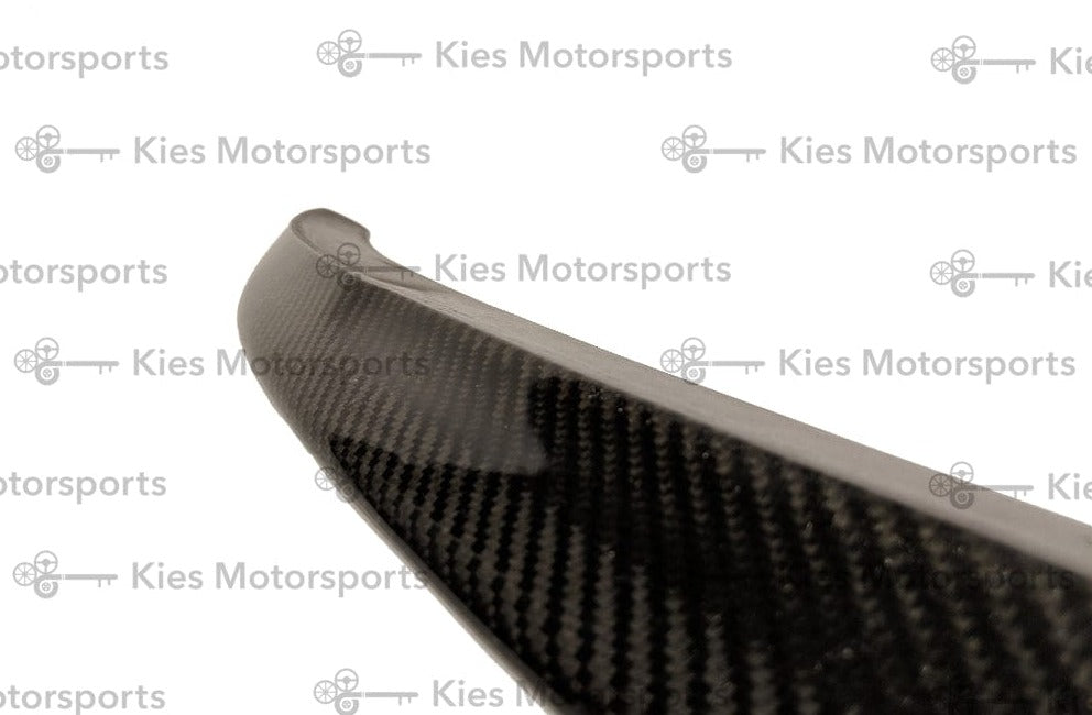 Kies Motorsports — side profile of BMW F32 4 Series showcasing the subtle rear lip spoiler extension in carbon fiber