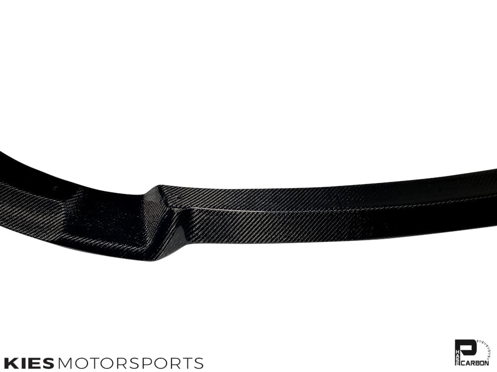 Kies Motorsports — installed on-vehicle shot of 2014-2021 BMW M3 (F80) & M4 (F82 / F83) Competition Inspired Carbon Fiber Front Lip