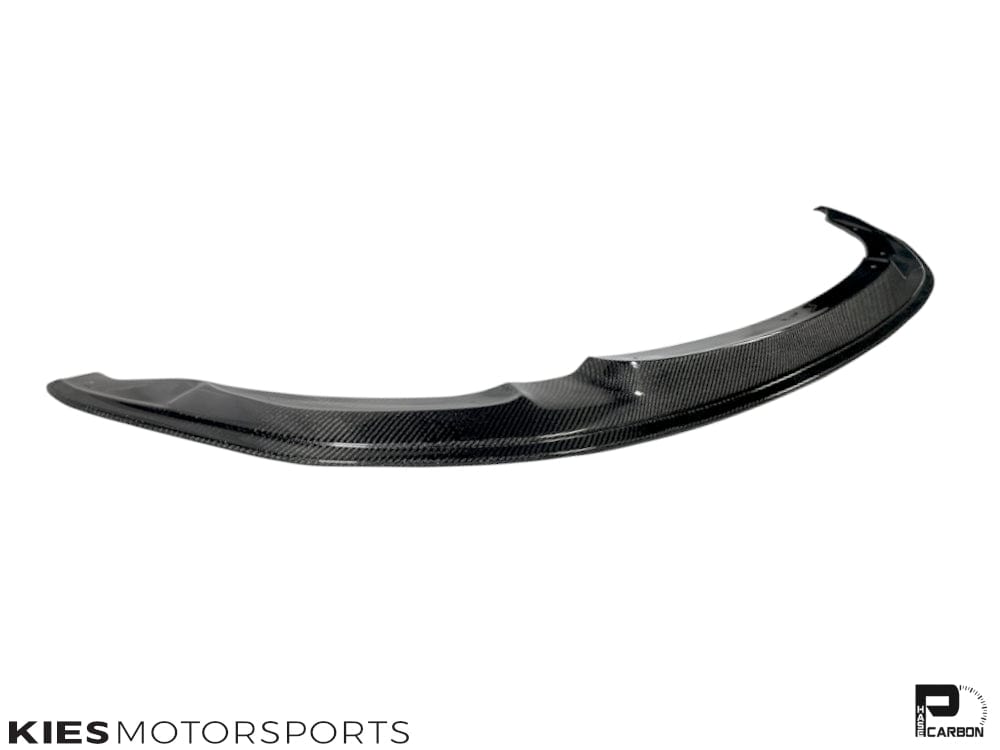 Kies Motorsports — rear angle view of 2014-2021 BMW M3 (F80) & M4 (F82 / F83) J Type Carbon Fiber Front Lip
