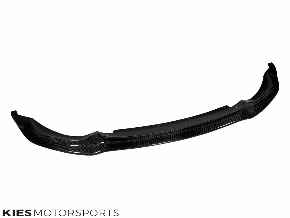 Kies Motorsports — close-up detail of 2014-2021 BMW M3 (F80) & M4 (F82 / F83) R Style Carbon Fiber Front Lip