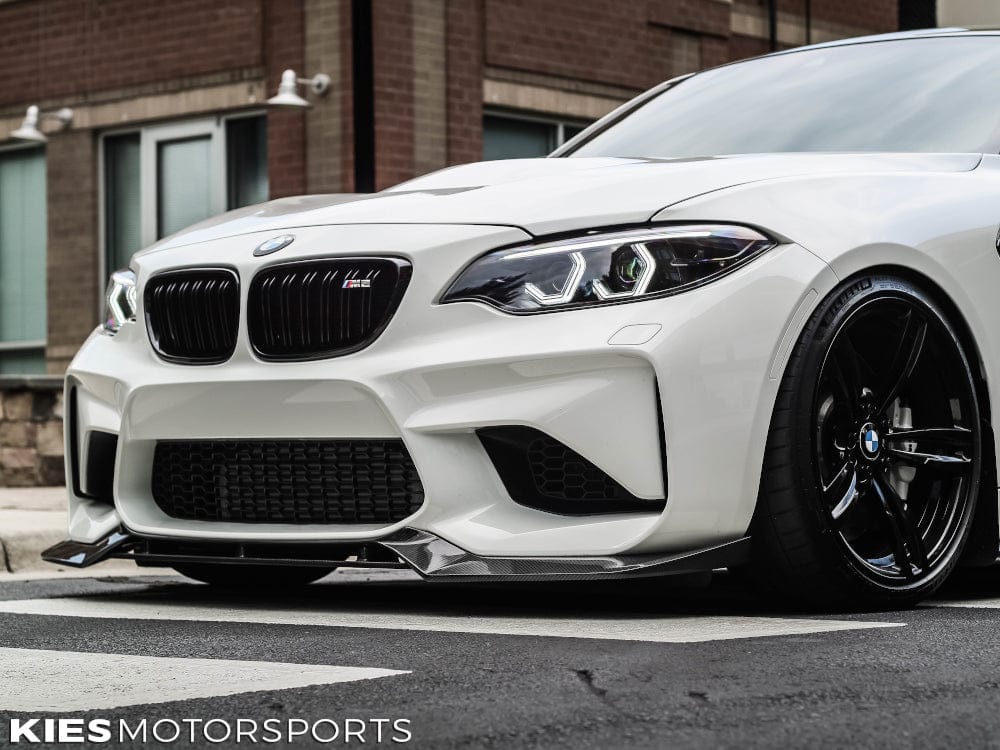 Kies Motorsports — alternate angle of 2015-2017 BMW M2 (F87) R Type Carbon Fiber Front Lip