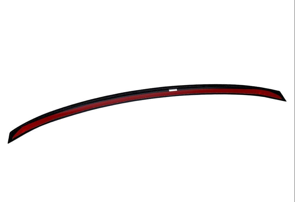 Kies Motorsports — close-up detail of 2015-2020 BMW M4 (F82) Competition Inspired High Kick Carbon Fiber Trunk Spoiler