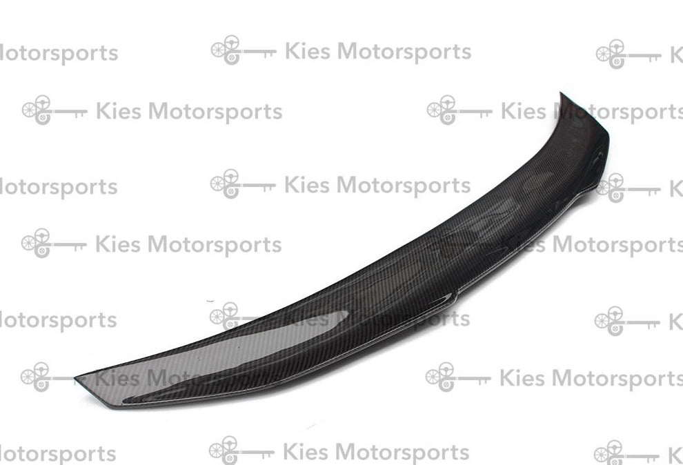 Kies Motorsports — Kies Carbon carbon fiber spoiler — 2015-2020 BMW M4 (F82) PSM Aggressive High Kick Carbon Fiber Trunk Spoiler Main image