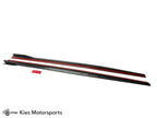 Kies Motorsports — rear three-quarter view of G20 3 Series with competition-inspired carbon side skirt extensions, highlighting aggressive stance