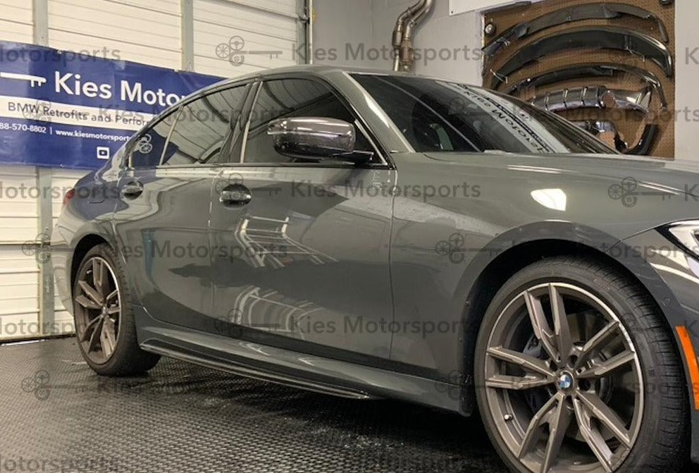 2019-2022 BMW 3 Series (G20) Performance Inspired Carbon Fiber Side Skirt Extensions Secondary image