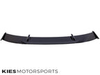 Kies Motorsports — close-up detail of 2019+ BMW 3 Series / 4 Series (G20, G22, G80, G82, G83) Performance Style Gooseneck Trunk Spoiler