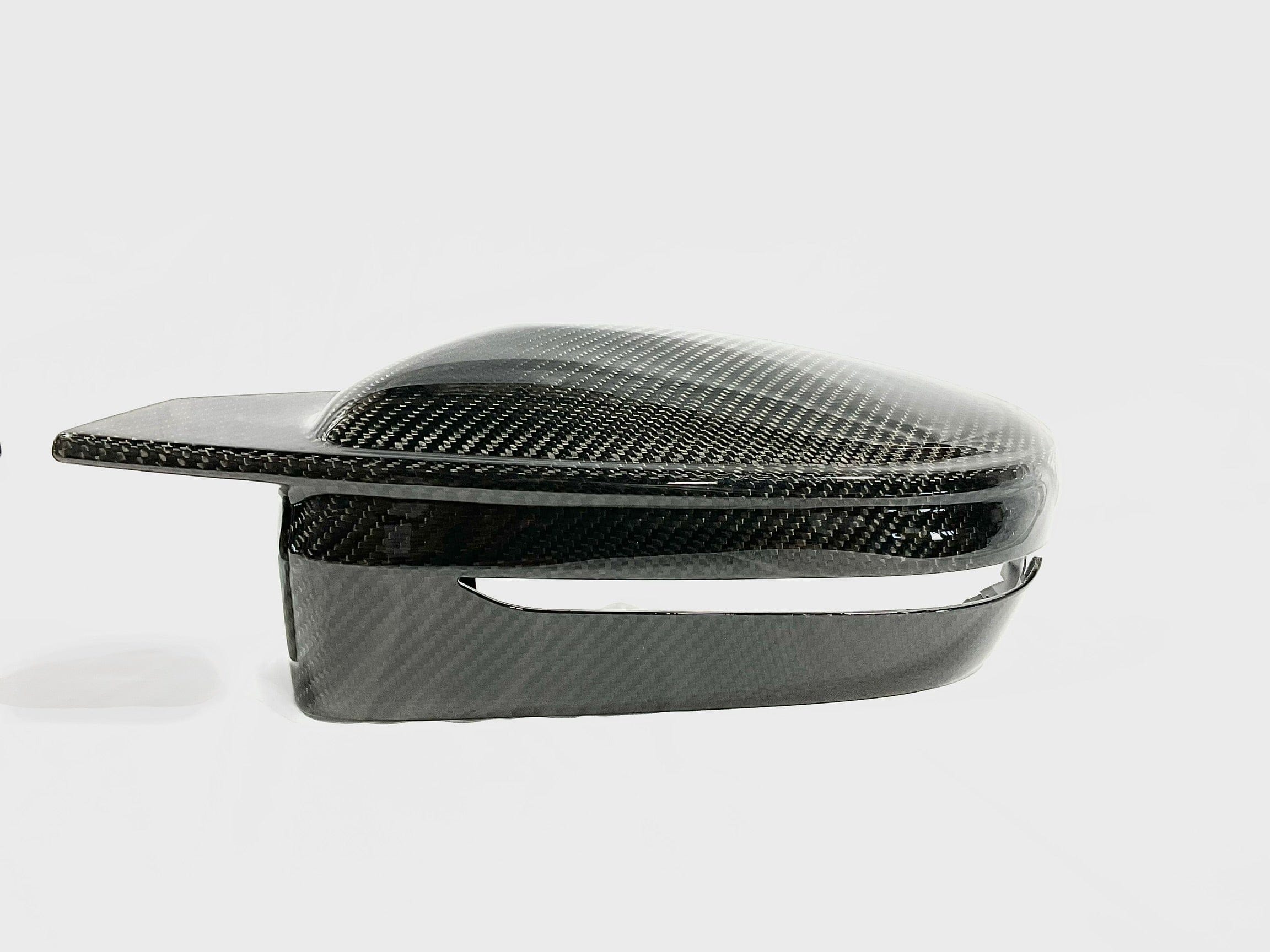 2019+ BMW 3 Series (G20) Bull Horn Style Dry Carbon Full Replacement Mirror Covers Secondary image
