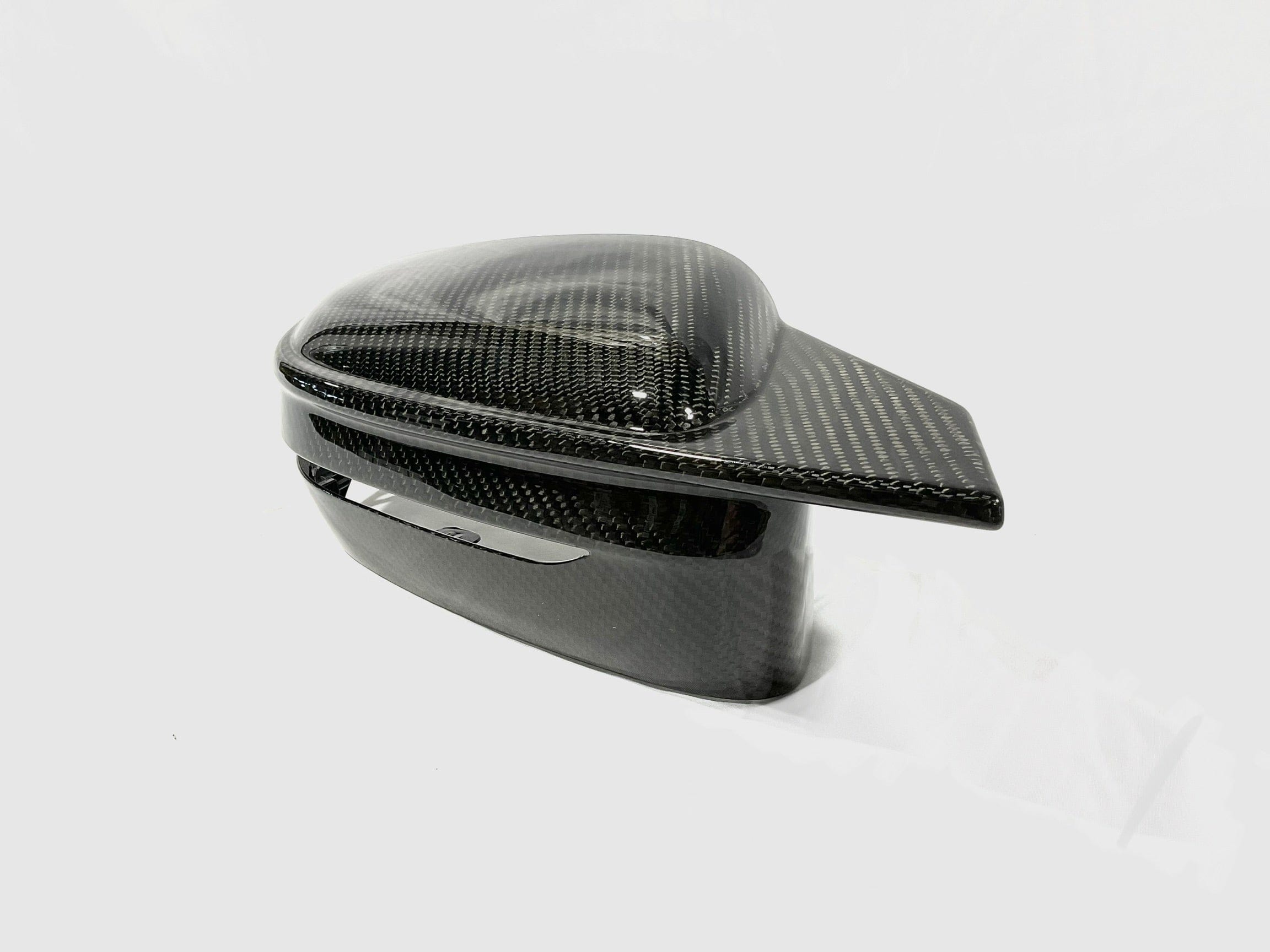 Kies Motorsports — installed on-vehicle shot of 2019+ BMW 3 Series (G20) Bull Horn Style Dry Carbon Full Replacement Mirror Covers