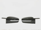 Kies Motorsports — close-up detail of 2019+ BMW 3 Series (G20) Bull Horn Style Dry Carbon Full Replacement Mirror Covers