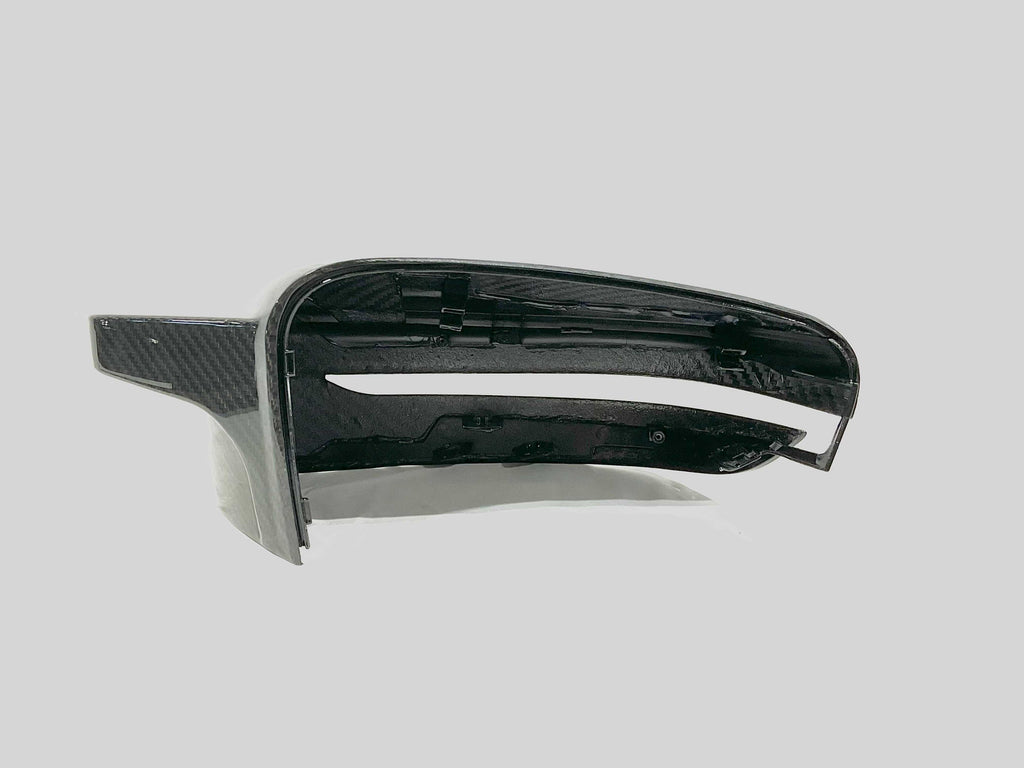 Kies Motorsports — alternate angle of 2019+ BMW 3 Series (G20) Bull Horn Style Dry Carbon Full Replacement Mirror Covers
