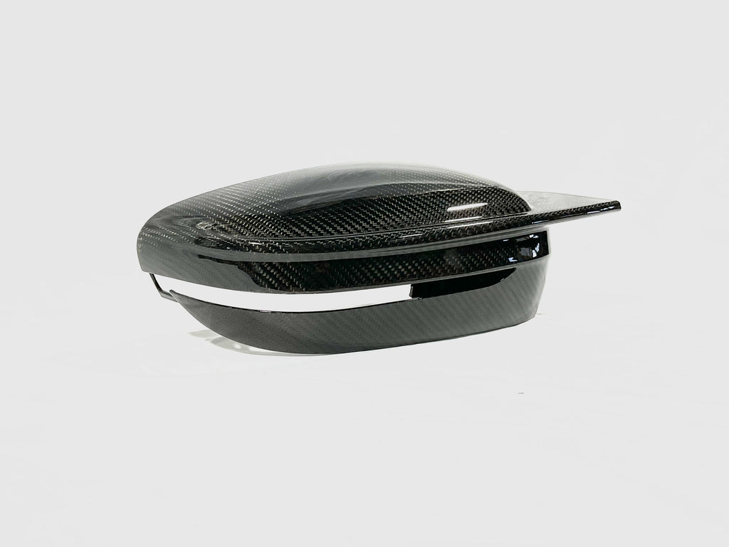 Kies Motorsports — packaging/product overview of 2019+ BMW 3 Series (G20) Bull Horn Style Dry Carbon Full Replacement Mirror Covers