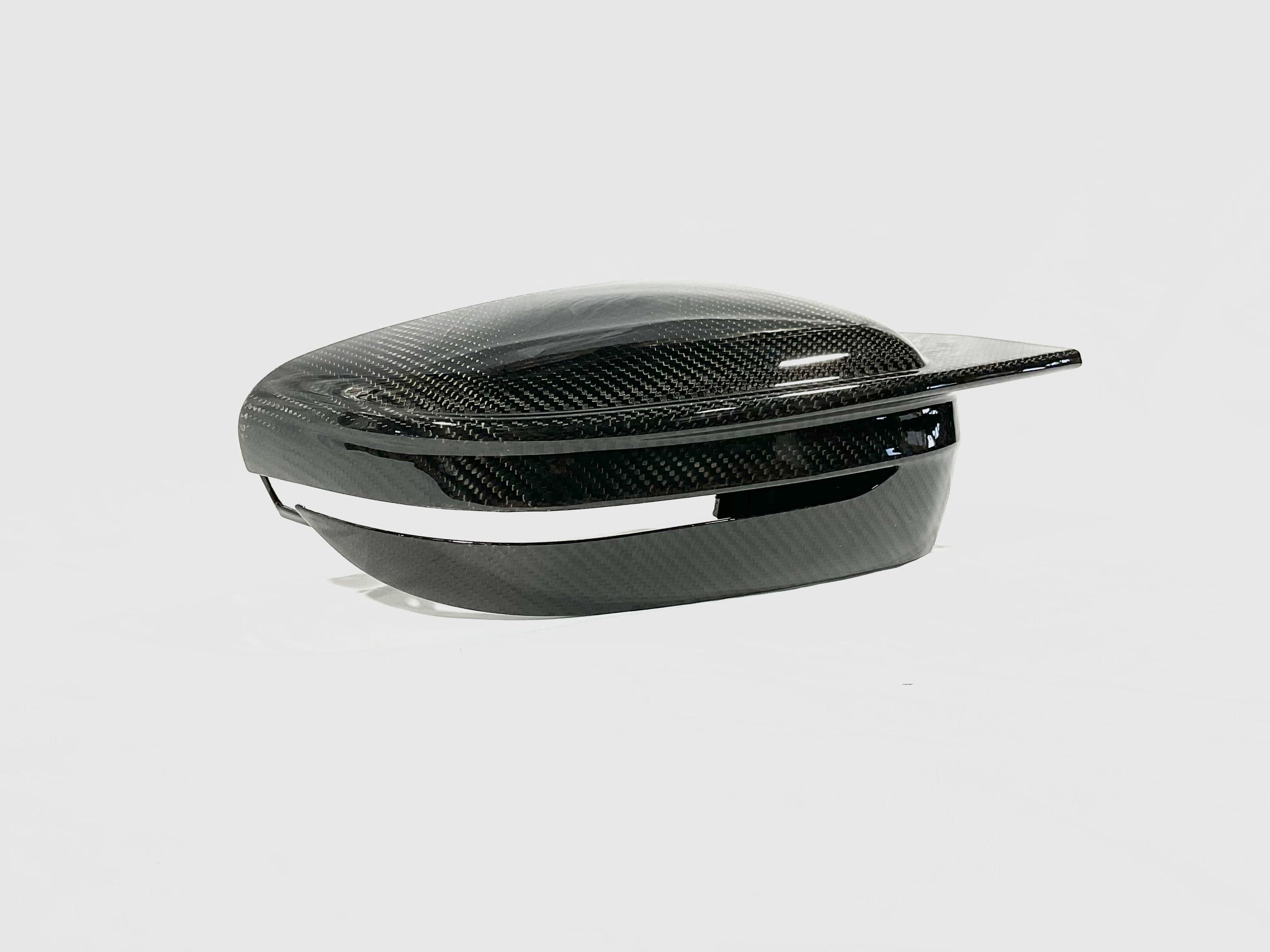 Kies Motorsports — packaging/product overview of 2019+ BMW 3 Series (G20) Bull Horn Style Dry Carbon Full Replacement Mirror Covers