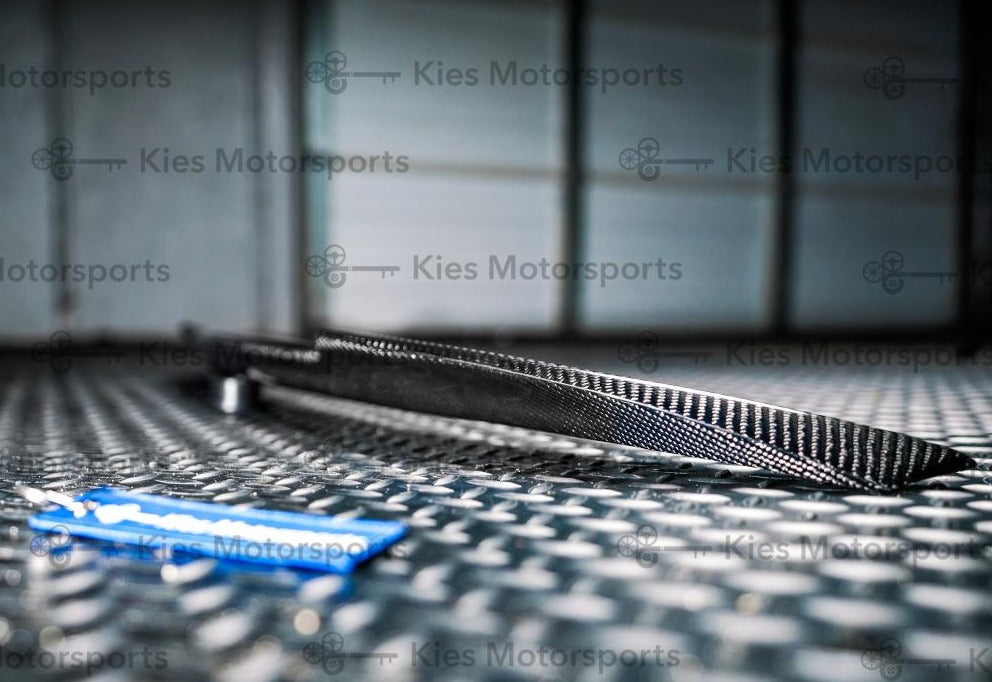 Kies Motorsports — close-up detail of 2019+ BMW 3 Series (G20) & (G80) Competition Inspired Carbon Fiber Trunk Spoiler