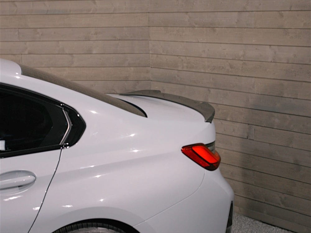 Kies Motorsports — side profile of 2019+ BMW 3 Series (G20) & (G80) Competition Inspired Carbon Fiber Trunk Spoiler